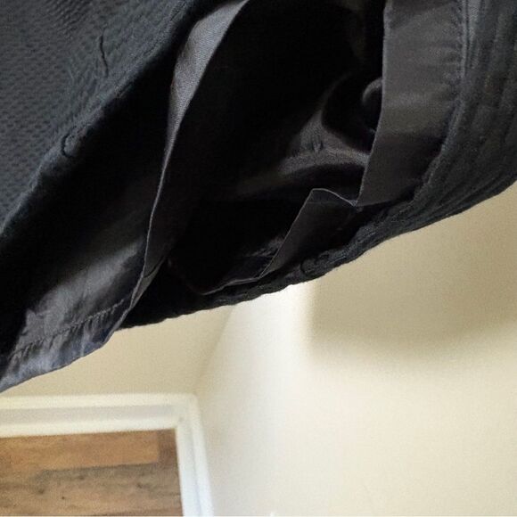 Talbots Black Textured Cotton Silk Sleeveless Fitted Dress Women's 14 excellent - Picture 9 of 11